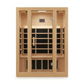 Infrared Sauna Built for Home Wellness, FAR Heaters, Hemlock Wood, LED Lights, Bluetooth Control